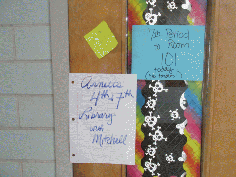 Students are scattered when teachers cover classes due to a scarcity of subs in the district. 