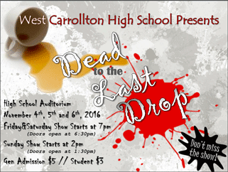 Fall Drama this weekend at WCHS